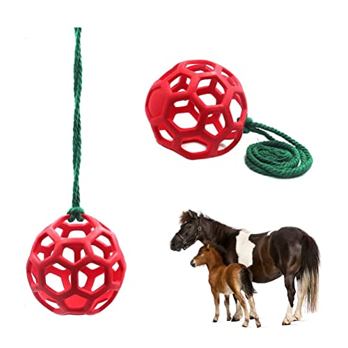 Asotagi Juguete de alimentación colgante de juguete para caballo para aliviar el estrés estable Stall Paddock