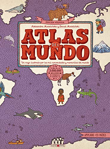 Atlas del mundo. Edición Púrpura: ¡El atlas del mundo ahora es más grande! (Libros para los que aman los libros)