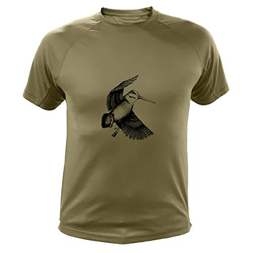 AtooDog Camiseta de Caza, Becada, Regalos para Cazadores (187, Verde, XL)