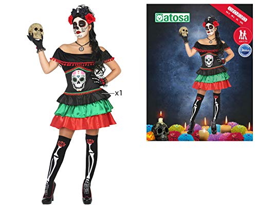 Atosa Disfraz Esqueleto Mexicano Mujer Adulto Catrina XS