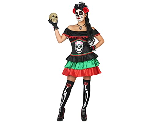 Atosa Disfraz Esqueleto Mexicano Mujer Adulto Catrina XS