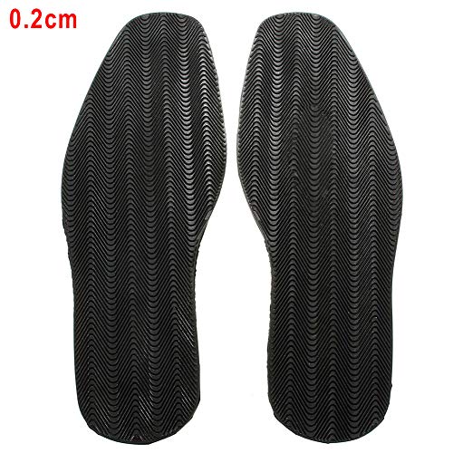 AUTUUCKEE 1 par de suelas antideslizantes de repuesto para zapatos, de goma gruesa y de reparación (tamaño: 2 mm)