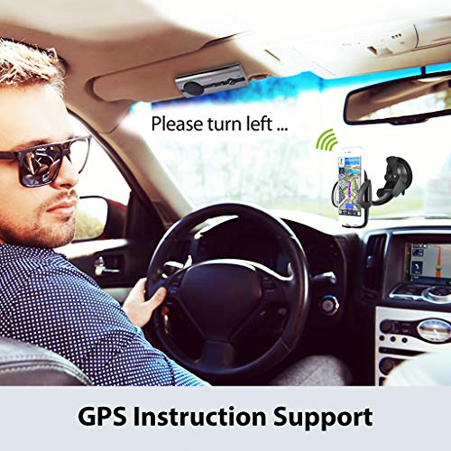 Avantree 10BS Kit Bluetooth Manos Libres para Coche para la Visera con Sensor de Movimiento y Encendido Automático, Altavoz Inalámbrico para el Coche, Soporta GPS, Compatible con iPhone y Samsung