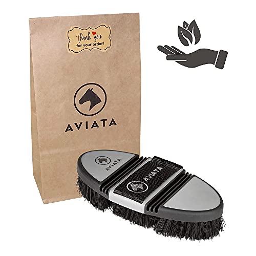 AVIATA ErgoFlex - Cepillo para raíces de caballo con cerdas de nailon para limpieza, cuidado y cambio de pelaje
