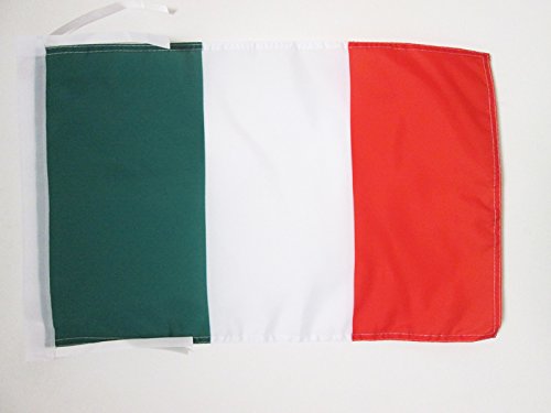 AZ FLAG Bandera de Italia 45x30cm - BANDERINA Italiana 30 x 45 cm cordeles