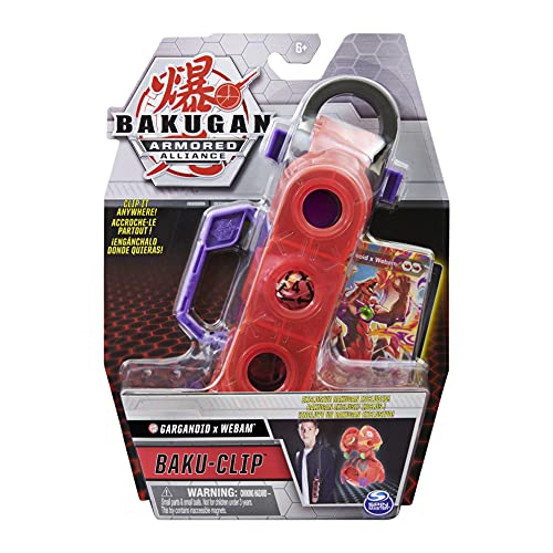 BAKUGAN Baku-Clip Storage Accessory with Exclusive Fused Pegatrix x Gillator, for Ages 6 and Up (Styles Vary) BTB ACS S2, color gris (Spin Master 6058285)