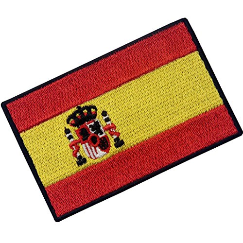 Bandera de España Español EEmblema nacional Parche Bordado de Aplicación con Plancha