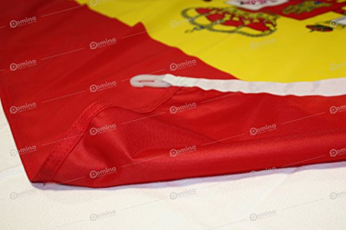 Bandera España 150x100 cm en tela náutico resistente al viento 115g/m²,bandera española 150x100 lavable,bandera de Espana 150x100 con cordón,doble costura perimetral y cinta de refuerzo
