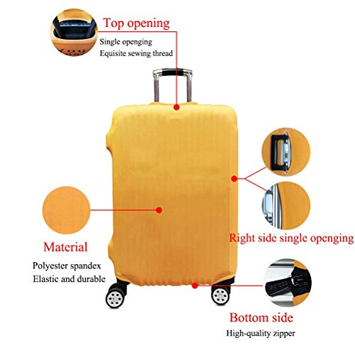 BBOOXX 3D Fundas de Maleta Carretilla Estuche Protector Personalidad Cuadrado Impresión Espesar Viajar Equipaje Funda de Equipaje Luggage Cover C-L(26-28 Inch)