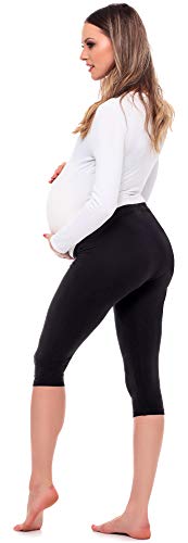 Be Mammy Leggins Premamá 3/4 Embarazo Ropa Deporte BE20-254(Negro, M)