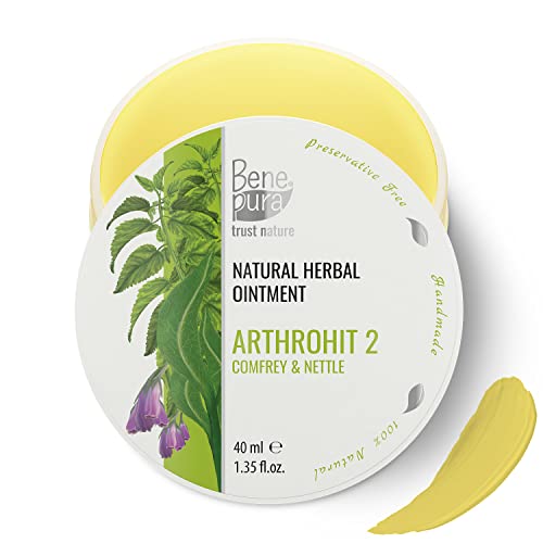 BenePura ArthroHit 2 - Ungüento de hierbas naturales - Consuelda y Ortiga - Alivia el Dolor en las Articulaciones, Tendones y Músculos - Actúa Favorablemente sobre el Movimiento del Cuerpo - 40 ml