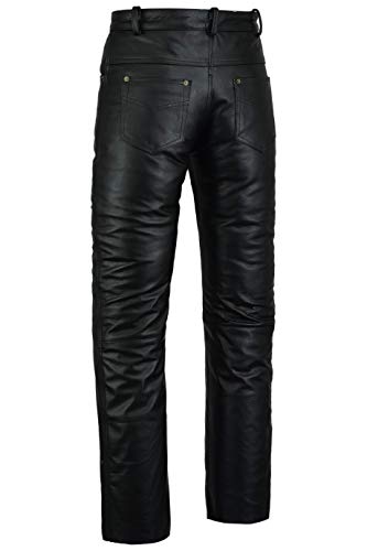 Bikers Gear CE1621-1 - Pantalón de piel sintética para hombre, talla 2XL, color negro