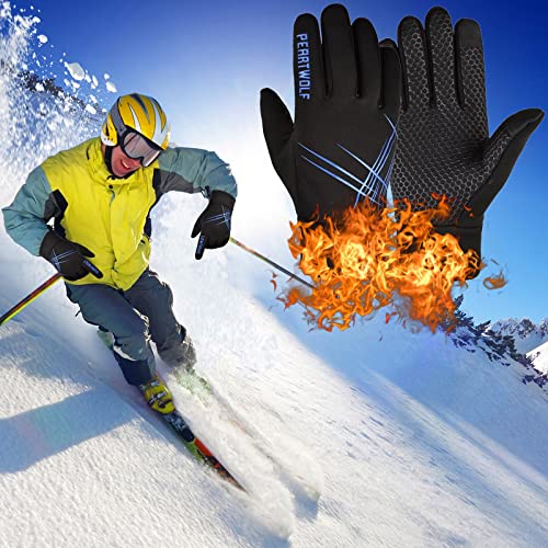 BIKETAFUWY Guantes de invierno cálidos para hombre y mujer, para deportes al aire libre, pantalla táctil, guantes de invierno, guantes de equitación, guantes de esquí
