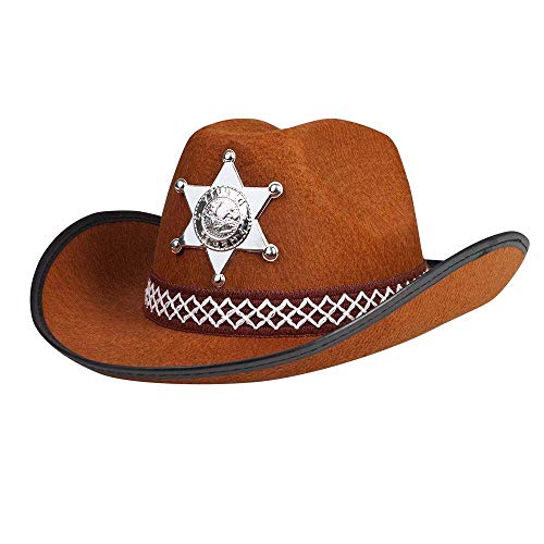 Boland 04107 Sombrero del sheriff de los niños, Tamaño único, marrón , color/modelo surtido