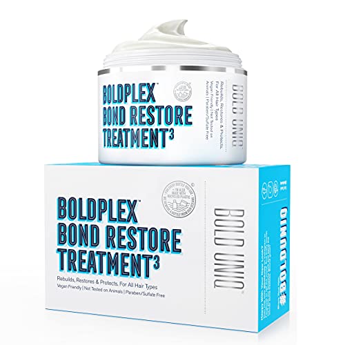 BoldPlex 3 Bond Repair - Máscara de Tratamiento de Proteínas del Cabello - Fórmula Acondicionadora Hidratante para el Cabello Rizado, Seco, Teñido, Encrespado, Quebrado o Decolorado - 200ml
