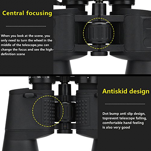 BORWOLF 10-48 veces alta ampliación HD profesional Zoom Prismáticos 10-380X100 Telescopio