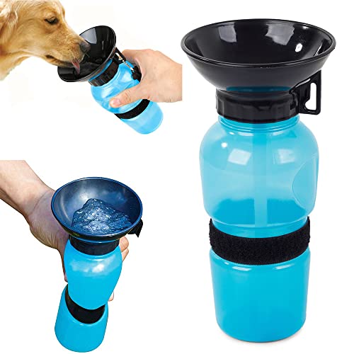 Botellas para Perros Portátil 500ml Botella de Agua para Mascotas para Viajes, Senderismo y largas Caminatas, Bebedero portátil para tu Perro Gato Mascotas.