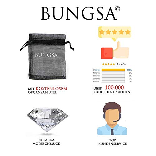 Bungsa - Pendientes infantiles en forma de piña, plata de ley 925 (pendientes de tuerca, joyería para niñas)