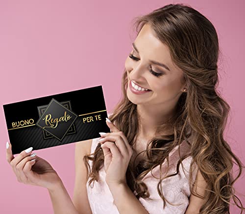 Buoni regalo 25 o 50 tarjetas de regalo regalo regalo cupon Voucher para rellenar ofertas descuentos clientes, tiendas de ropa de moda esteticista peluquería perfumería joyería venta online (50)