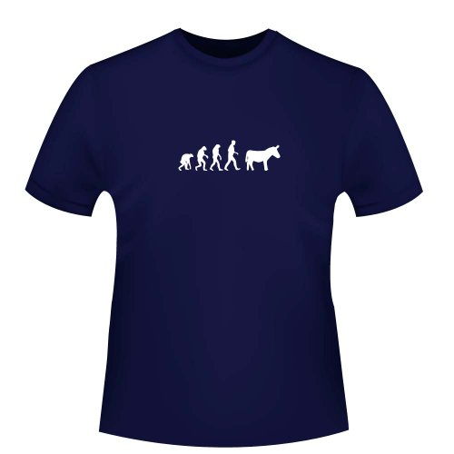 Burro evolución - burro, Herren T-camiseta - Comercio justo azul marino azul marino Talla:extra-large