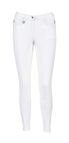 BUSSE Sevilla Pro - Pantalones de equitación, color blanco, talla 40