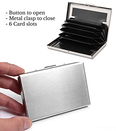 CA-SIL - 2 fundas para tarjetas de crédito - Bloquea RFID y NFC, para tarjetas de crédito, DNI, tarjetas de crédito, etc. - 6 compartimentos para hasta 10 tarjetas RFID (2 x CA-SIL)