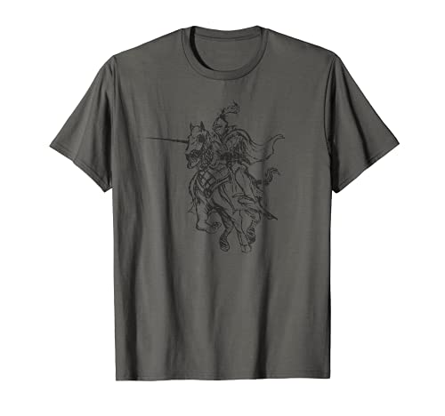 Caballero Medieval Armor Caballo Jousting Retro Vintage Camiseta