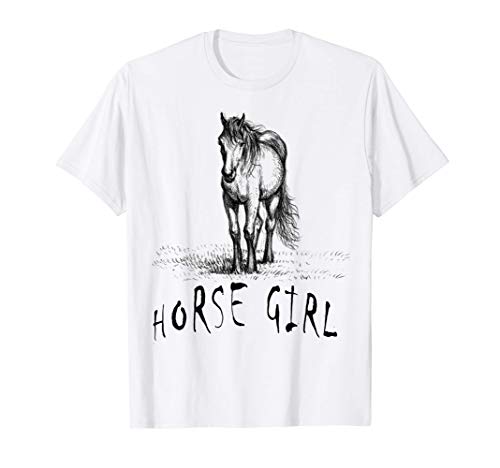 Caballo Chica Amantes de la equitación Camiseta