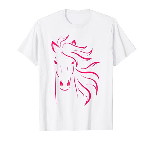 Caballo con crin en el viento para amantes de los caballos o jinetes. Camiseta