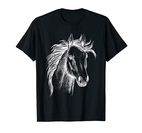 Caballos de equitación para niñas, con texto en alemán «Horse riding» Camiseta