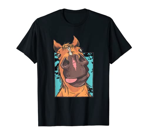 Cabeza de caballo, cráneo, caballo, accesorio para montar Camiseta