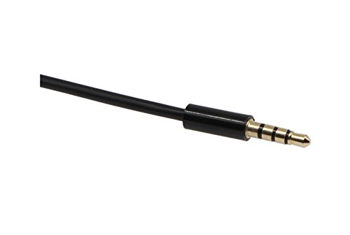 Cable de audio TRRS AUX de 3,5 mm, de 3,5 mm, TRRS de 4 polos/3 anillos macho a 3 hembras TRRS de 3,5 mm, 4 polos/3 anillas, chapado en oro