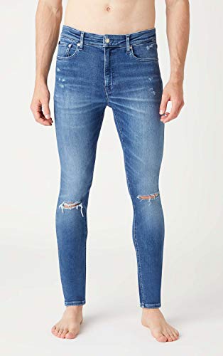 Calvin Klein Jeans Super Skinny Jeans, Mezclilla Mediana, 30W / 30L para Hombre