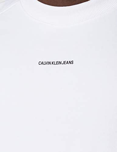 Calvin Klein Jeans Unisex Micro Branding Cn Marca, Blanco Brillante, XL para Hombre