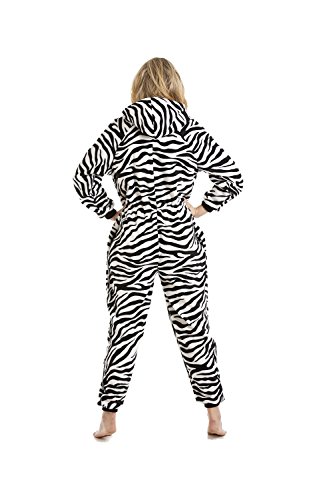 Camille Mujeres Suave Vellón Onesies 38-40 Zebra Print