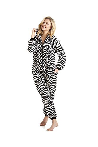 Camille Mujeres Suave Vellón Onesies 38-40 Zebra Print