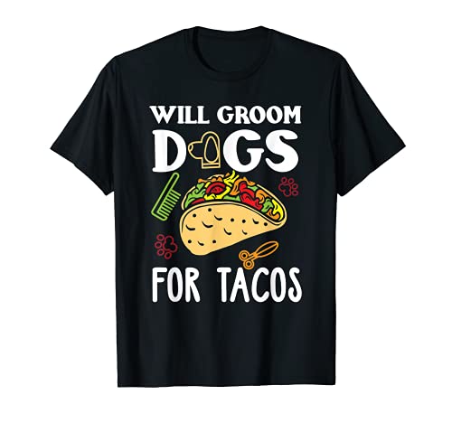 Camisa de taco de peluquería para perros con texto en inglés "Taco Lover" Camiseta