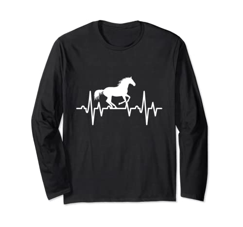 Camisa para montar a caballo con latidos del corazón ECG Manga Larga
