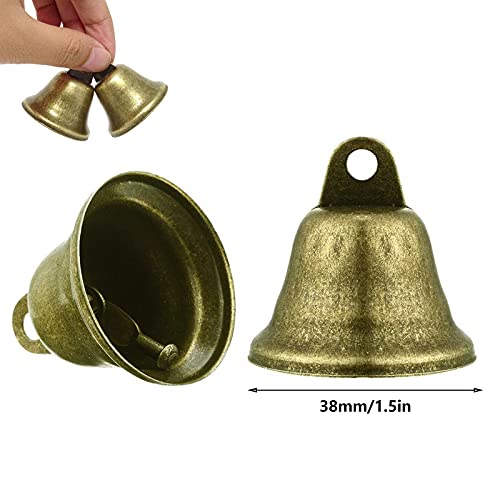 Campanillas de Metal Bronce Vintage Bells Vintage Bell Bronce Vintage Campanas Pequeñas Vintage Bronce Campanas Mini Campana Metal para Manualidades 20 Pcs para Accesorios de Decoración de Bricolaje