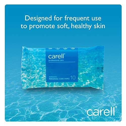 Carell Professional Care - Toallitas refrescantes para el cuidado personal, paquete de 10 toallitas – suaves, dermatológicamente probadas, sin alcohol