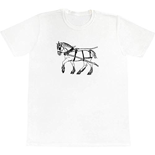 'Carreta de Caballo' Camiseta de Algodón para Adultos (Extra Grande) (TA00025396)