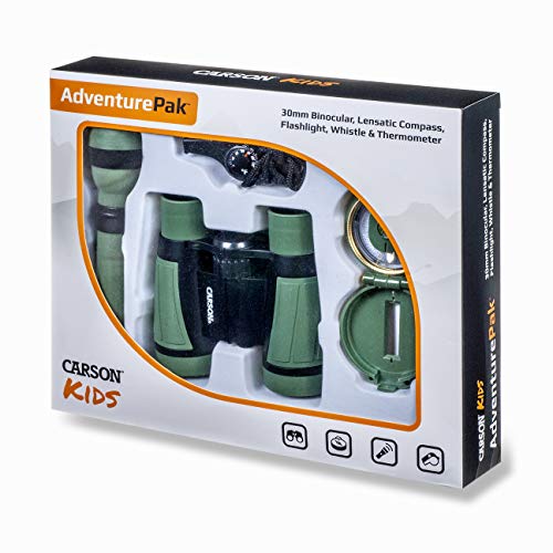 Carson AdventurePak Prismáticos 30mm y Accesorios para Actividades al Aire Libre