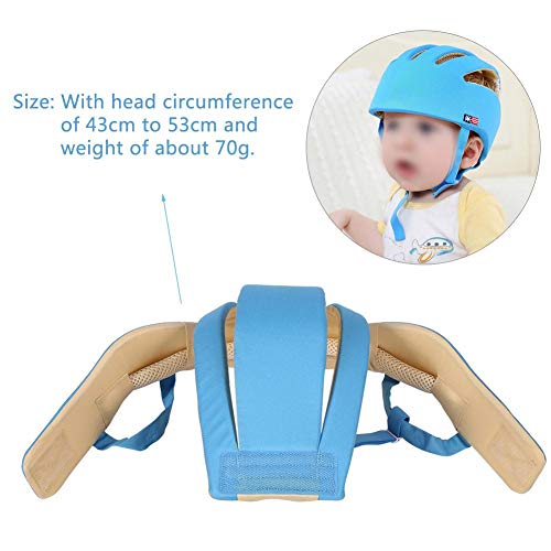 Casco de seguridad para niños, 1 pieza 100% algodón infantil Casco de seguridad para bebés Sombrero de protección para la cabeza del bebé para caminar
