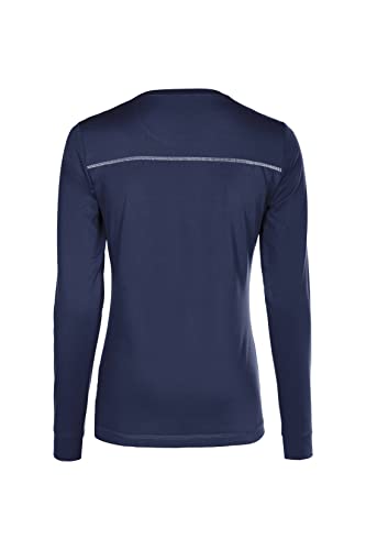 Cavallo Branda - Camiseta de manga larga para mujer, color azul oscuro