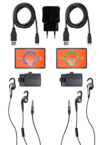 Ceecoach Kit Duo - Sistema de comunicación y interfono Bluetooth para equitación, Deportes de Invierno, Industria, Color Rojo, Talla única