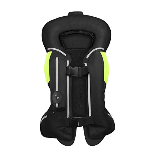 Chaleco Airbag para Motocicleta Chaqueta Reflectante para Motocicleta Sistema Carreras Airbag Protector para Motocross Negro Fluorescente Black Air Bag Vest 3 S