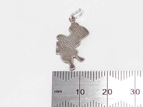 Charm de plata de ley 2D para silla de montar .925 x 1 Encantos de silla de montar de caballo Caballos