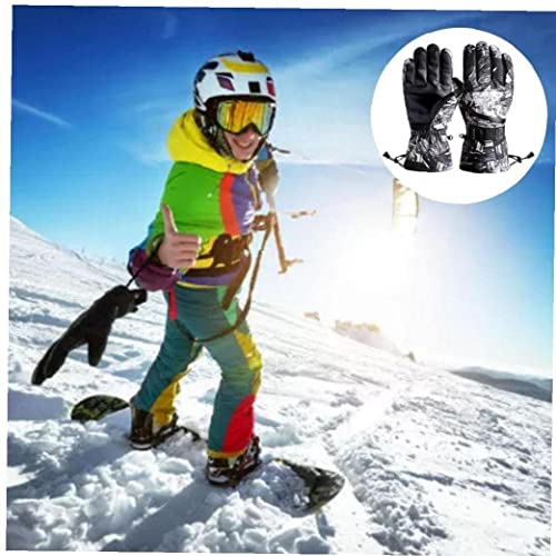 Chyang Guantes impermeables con pantalla táctil para nieve, guantes de invierno cálidos para hombres y mujeres, deportes de invierno al aire libre, esquí, patinaje sobre hielo, 1 par M (color: L)