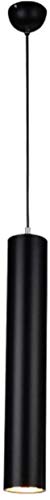 Cilindro colgante luces Negro, COB LED de 7W blanco cálido industriales lámparas del metal, restaurante, tienda de ropa, Barra-D, 6 cm 100cm, D, 6 cm, 30 cm