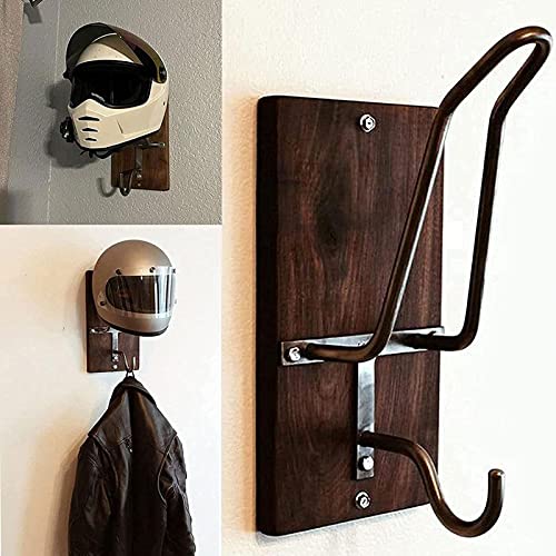 Cipliko Soporte de pared para casco de moto, accesorio de equitación, para abrigos, sombreros, bolsa de guantes, zapatos, perchero